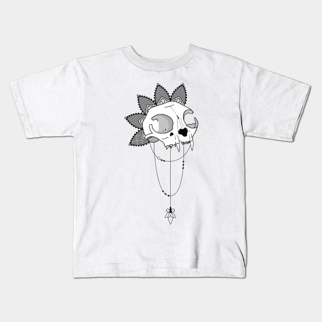 Tattoo Kitty Kids T-Shirt by deadlydarlingKV